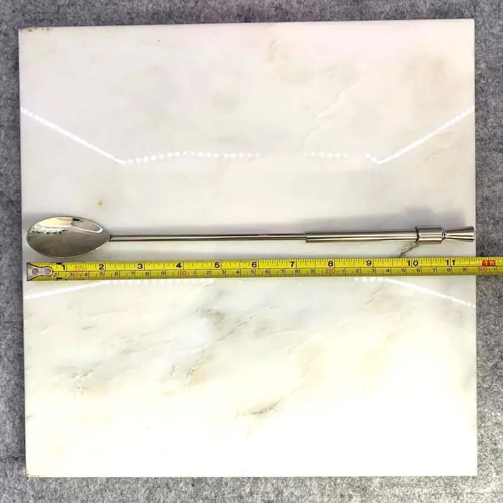 Tanqueray Gin Bar Spoon, Spinning Handle Design, 2010s, Polished Stainless Steel